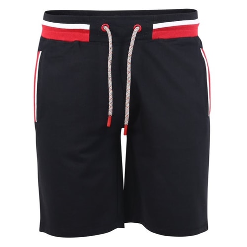 D555 Dagenham Elasticated Waist Loopback Jogger Shorts Black